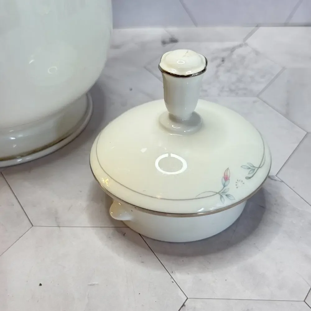 LENOX Debut Collection Tea Coffee Pot & Lid Emily Pattern Discontinued Japan EUC